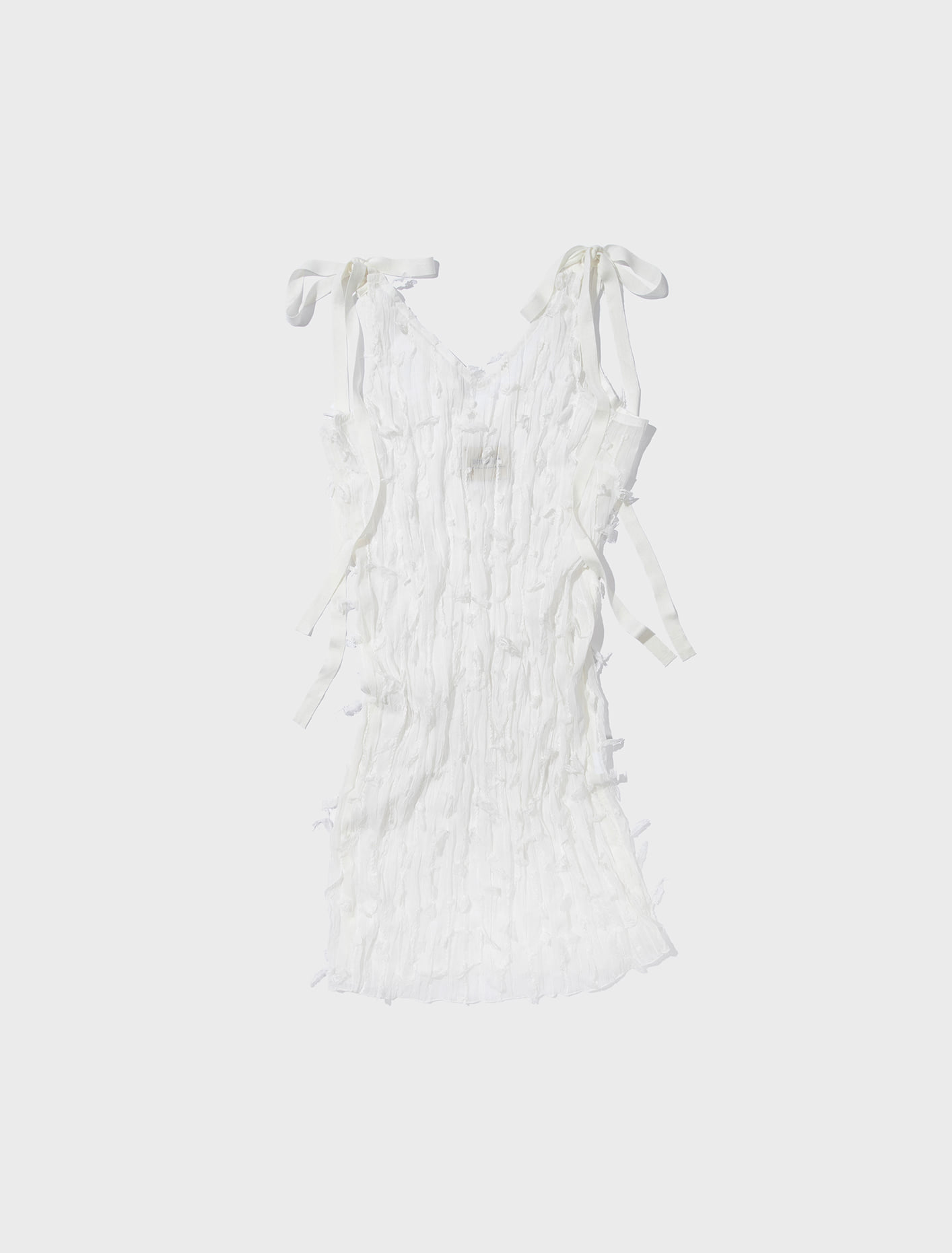 브루앙 레이스 케이블 칵테일 드레스 화이트