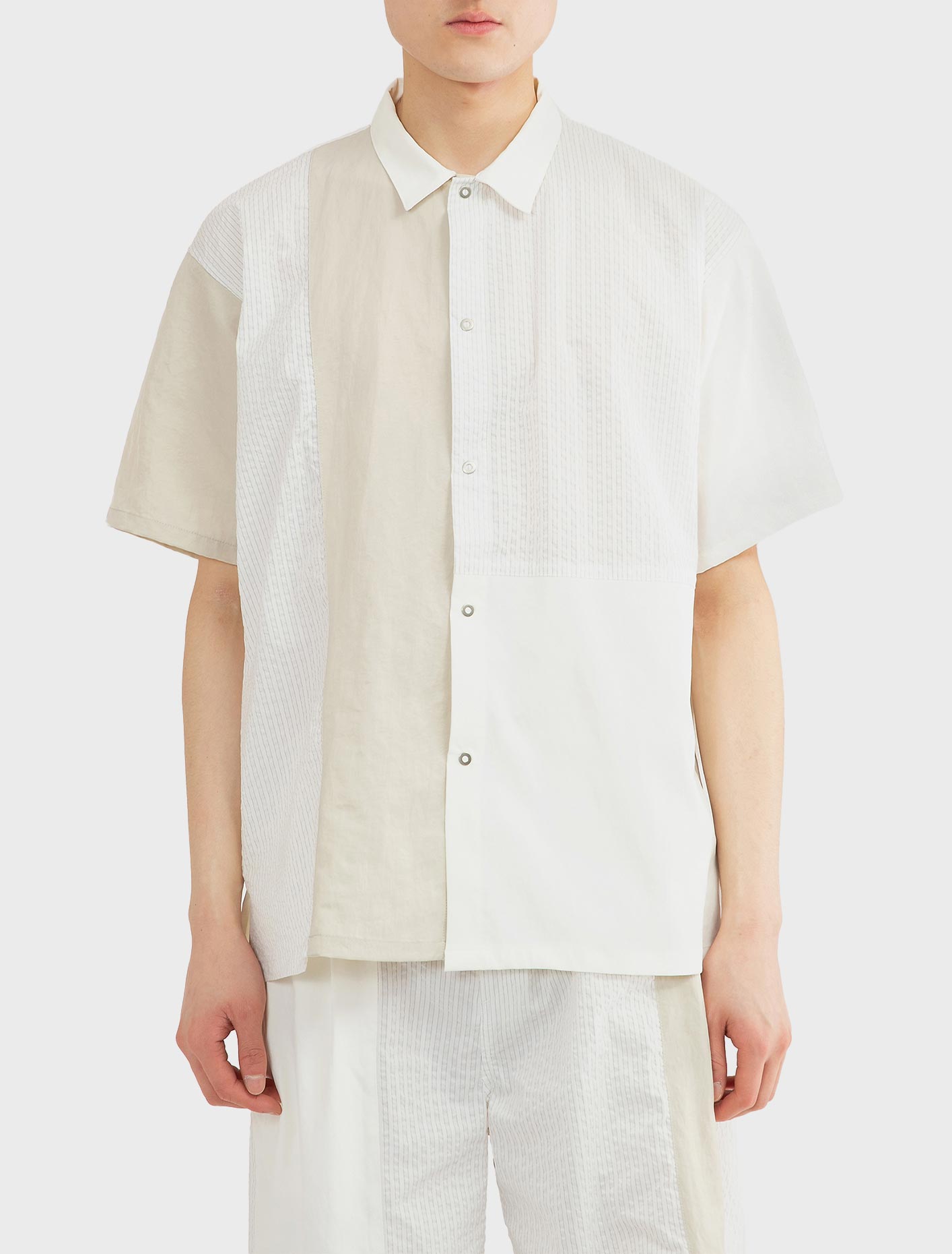 키미 OC 숏 슬리브 셔츠 화이트