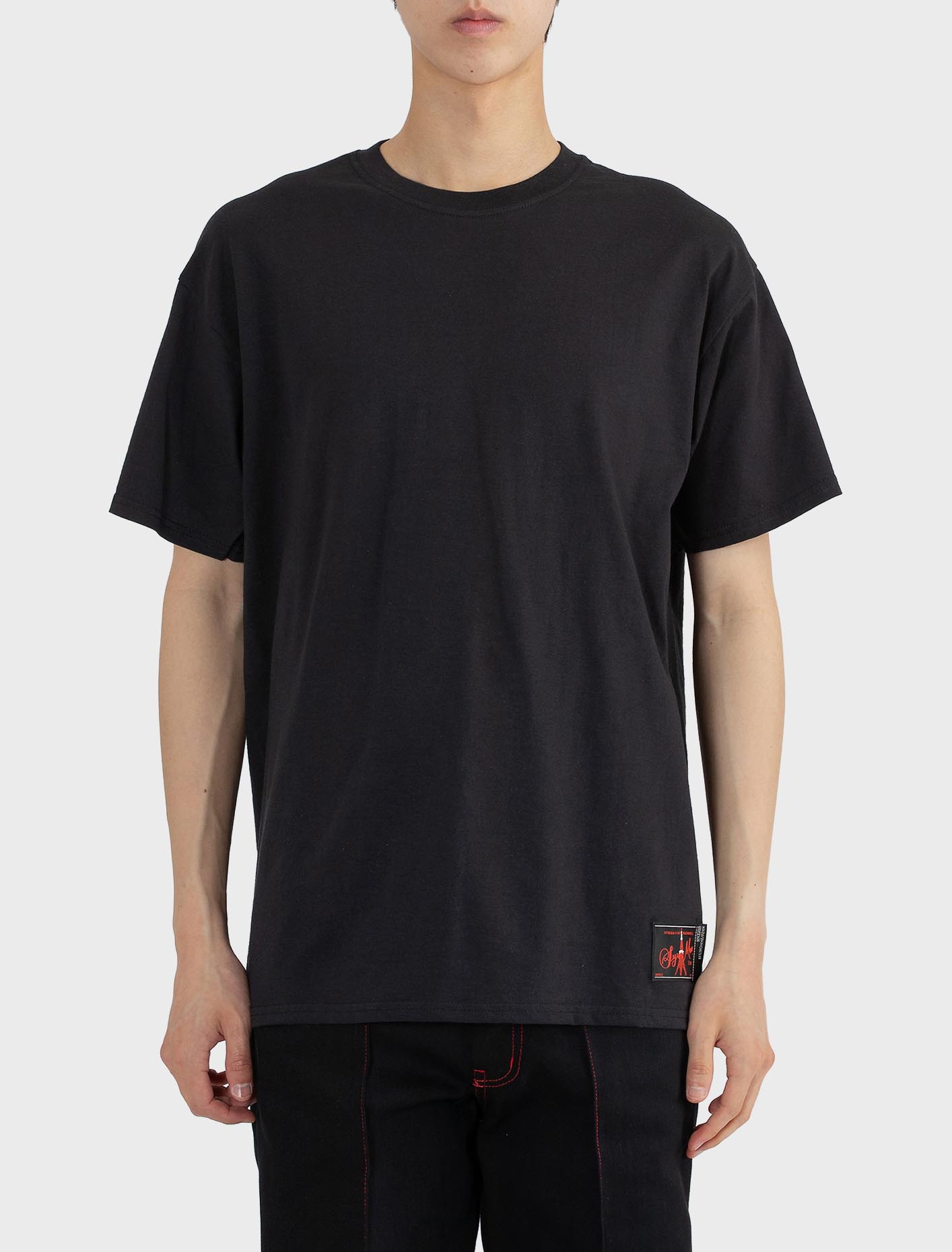 슈만 레드 로고 1팩 티셔츠 블랙